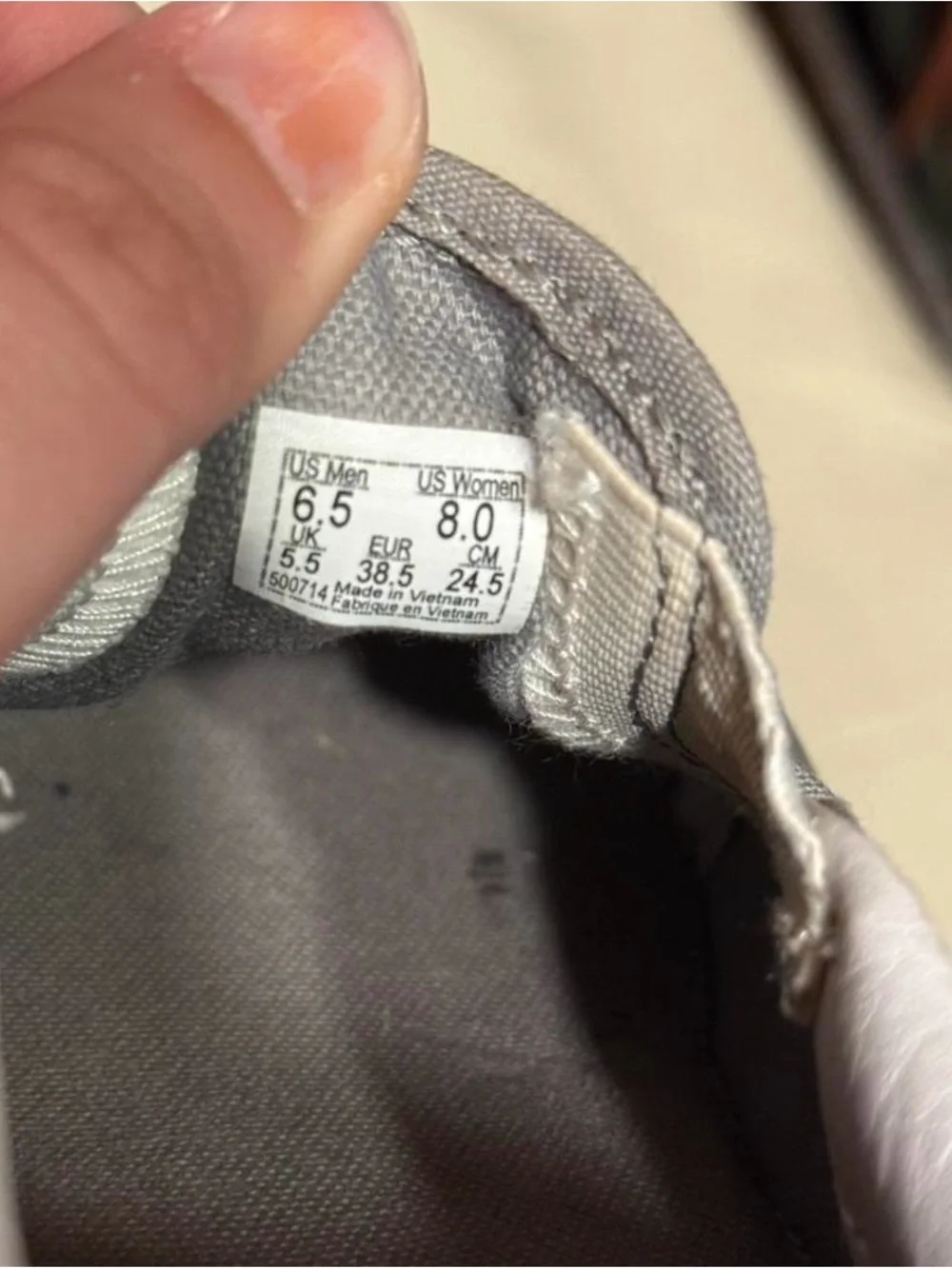 Vans Classic Slip-On Gray Canvas Sneakers Women’s Size 7.5